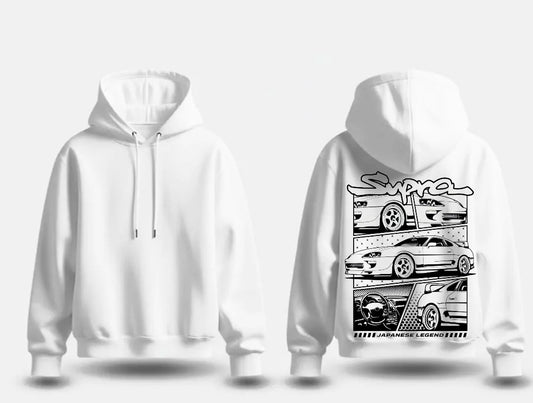 🚘Toyota Supra Japanese Legend Hoodie | JDM Car Graphic Back Print