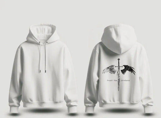 "Trust The Process" Aesthetic White Hoodie