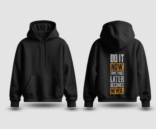 Unisex Black Hoodie - Take Action Inspirational Statement Sweatshirt
