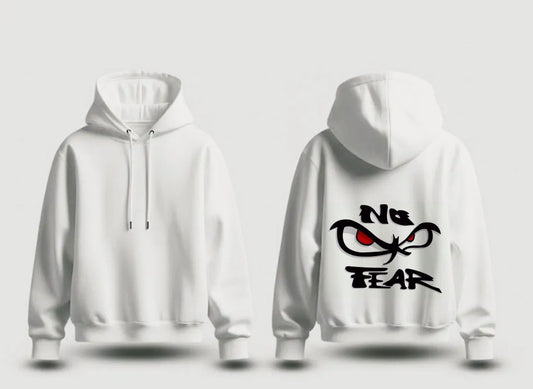 The Fearless Look White Hoodie | Bold Attitude Slogan Apparel